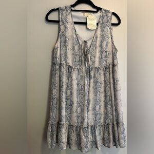 Altard State Blue and White Print Dress